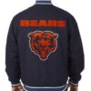 Chicago Bears NFL Wool Navy Bomber Jacket