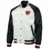 Chicago Bears White And Navy NFL Satin Jacket