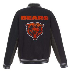 Chicago Bears Wool NFL Full Snap Jacket