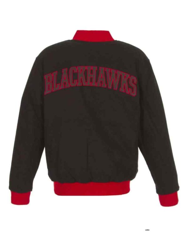 Chicago Blackhawks Black NHL Wool Jacket