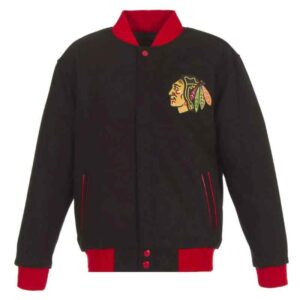 Chicago Blackhawks Black NHL Wool Jacket