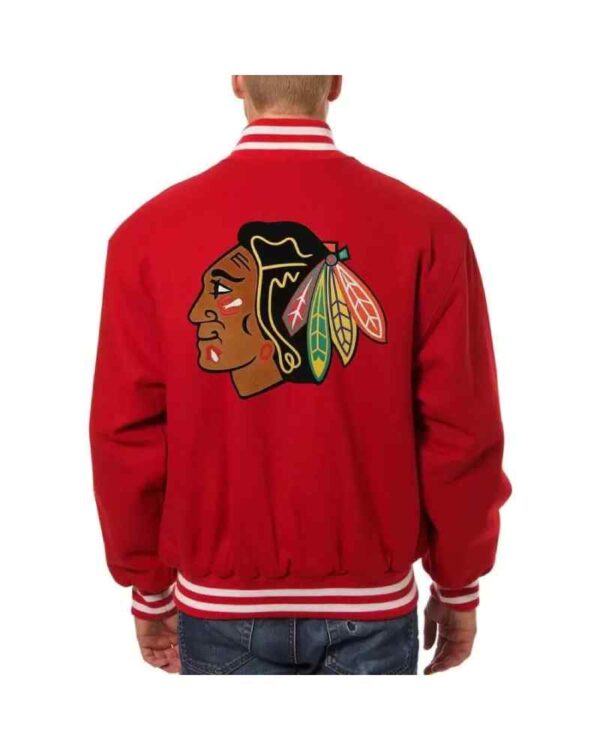 Chicago Blackhawks Red NHL Wool Jacket