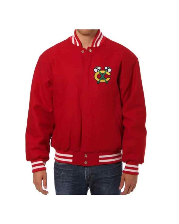 Chicago Blackhawks Red NHL Wool Jacket