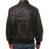 Chicago Bulls Black Leather Jacket