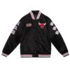 Chicago Bulls Champ City Bomber Black Satin Jacket