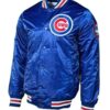 Chicago Cubs Satin Baseball Blue Jacket