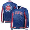Starter The Ace Chicago Cubs Varsity Satin Royal Blue Full-Snap Jacket