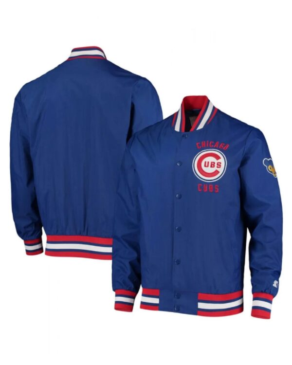 Starter The Jet III Chicago Cubs Royal Blue Satin Jacket