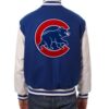 Chicago Cubs Varsity Royal Blue and White Full-Snap Jacket