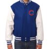 Chicago Cubs Varsity Royal Blue and White Full-Snap Jacket