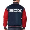 Chicago White Sox Navy and Red Varsity Satin Jacket