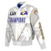 Los Angeles Rams Super Bowl LVI Champions Printed Leather Full-Snap Jacket