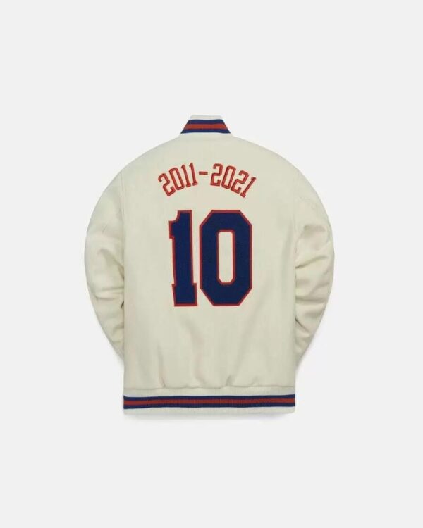 Cream Vintage NBA New York Knicks Varsity Jacket