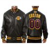 Custom Los Angeles Lakers Leather Jacket