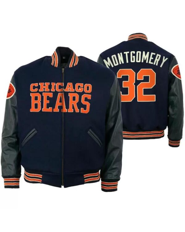David Montgomery 32 Chicago Bears NFL Varsity Jacket
