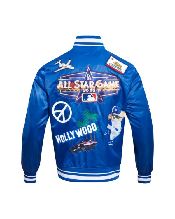 Los Angeles Dodgers All Star Blue Printed Satin Jacket