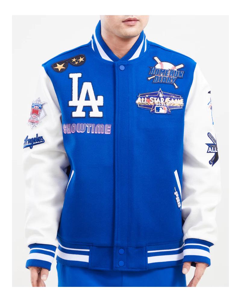 La Dodgers Letterman Blue and White Jacket