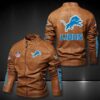 Detroit Lions Leather Jacket Winter Coat