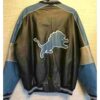 Detroit Lions NFL Football Leather Bomber Jacket