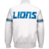 Detroit Lions NFL Team White Satin Jacket