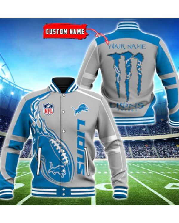 Detroit Lions Varsity Jackets Custom Name