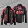 Detroit Pistons Block Red Black NBA Leather Jacket