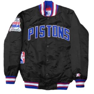 Starter Detroit Pistons Satin Bomber Jacket