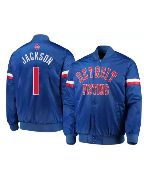 Detroit Pistons Reggie Jackson The Champ Satin Jacket