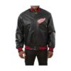 Detroit Red Wings Black NHL Leather Jacket