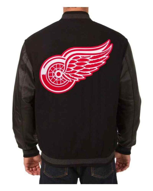 Detroit Red Wings Black Varsity Jacket