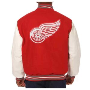 Detroit Red Wings Red White Varsity Jacket