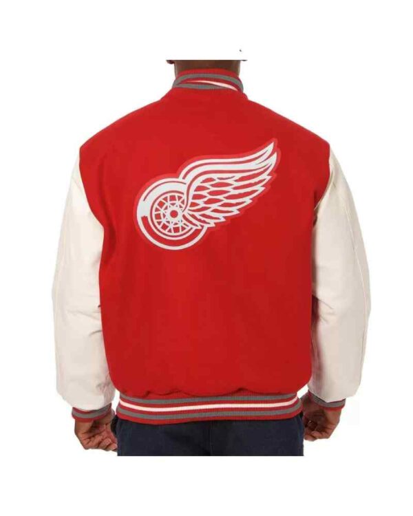 Detroit Red Wings Red White Varsity Jacket