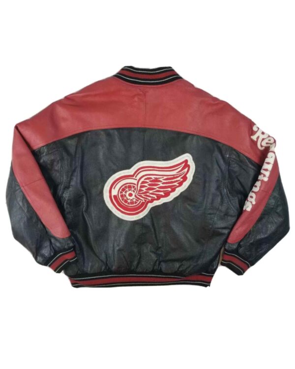 Detroit Red Wings Vintage Baseball Leather Jacket