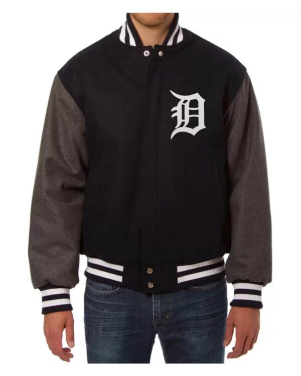 Detroit Tigers Letterman Two Tone Wool Jacket