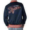Detroit Tigers Old English D Navy Satin Zip Jacket