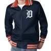 Detroit Tigers Old English D Navy Satin Zip Jacket