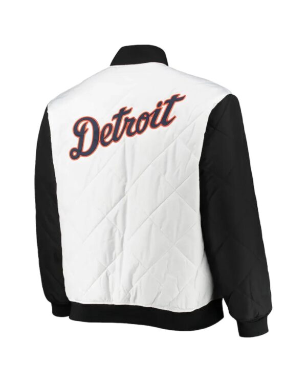 Detroit Tigers Satin Black & White Jacket