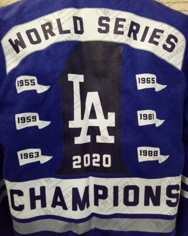 Dodgers JH Design 2020 World Series Champions Full-Snap Leather Jacket - Royal