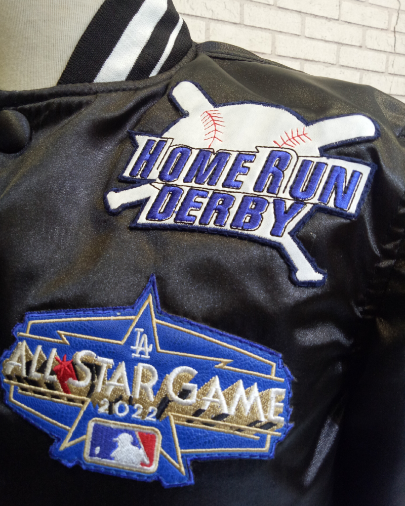 Men's Starter Gray Los Angeles Dodgers Home Game Satin Full-Snap Varsity Jacket Size: Large
