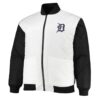 Detroit Tigers Satin Black/White Jacket