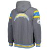Men's G-III Sports by Carl Banks Powder Blue/Gray Los Angeles Chargers Extreme Full Back Reversible Hoodie Full-Zip Jacket