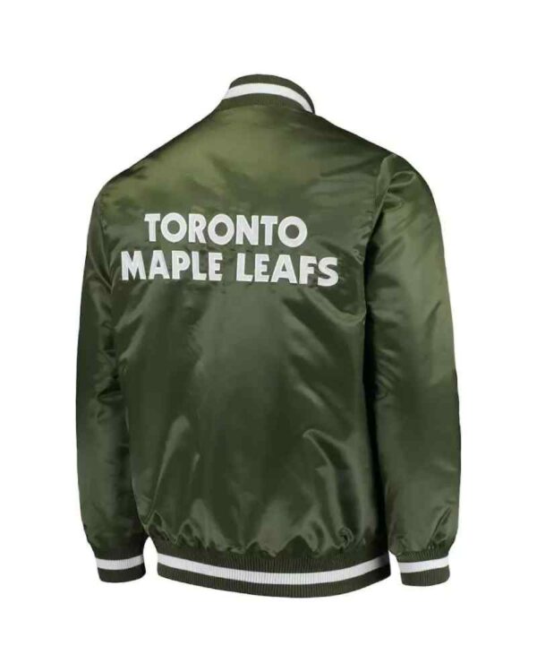 Green Toronto Maple Leafs Satin Jacket