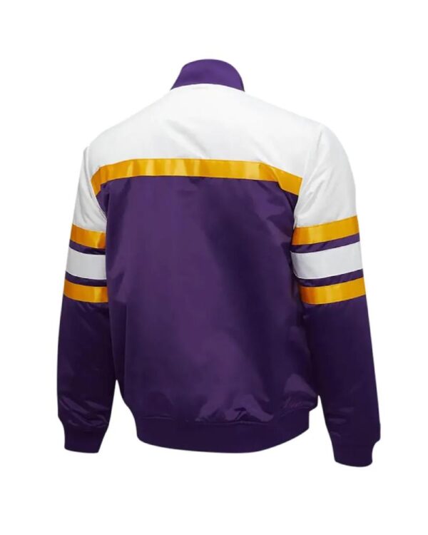 Purple Los Angeles Lakers Hardwood Classics Satin Full-Snap Jacket