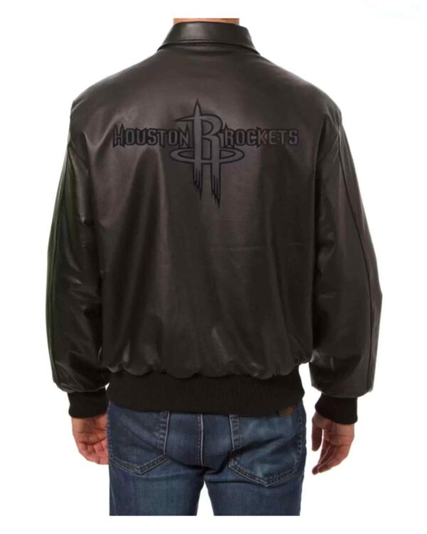 Houston Rockets NBA Black Leather Jacket