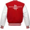Houston Rockets NBA Red And White Varsity Jacket
