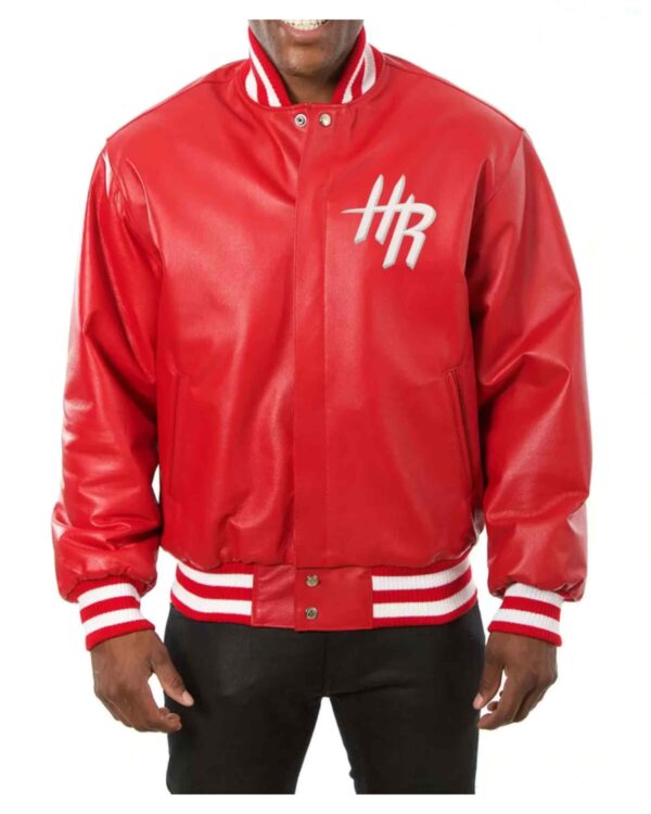 Houston Rockets NBA Red Leather Jacket