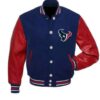 Houston Texans NFL Blue And Red Varsity Jacket