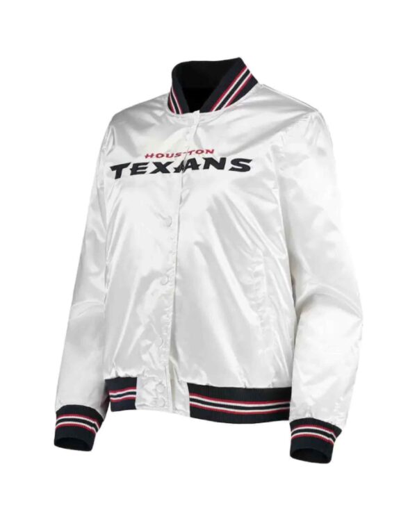 Houston Texans NFL White Satin Jacket