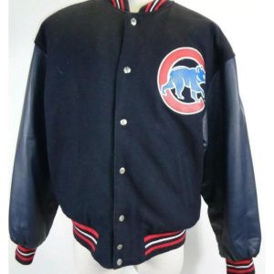 Jeff Hamilton MLB Chicago Cubs Wool Leather Jacket