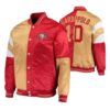 Jimmy Garoppolo 10 San Francisco 49ers NFL Satin Jacket